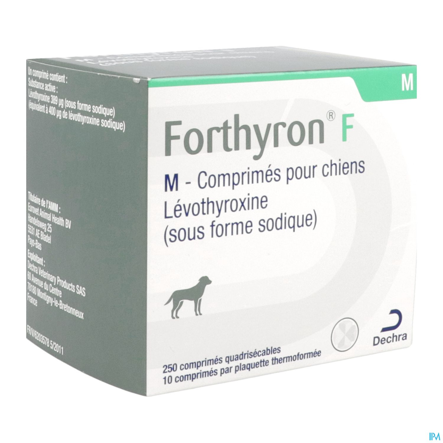 Dechra Forthyron F M Chien Moyen Comprime Quadrisecable 250