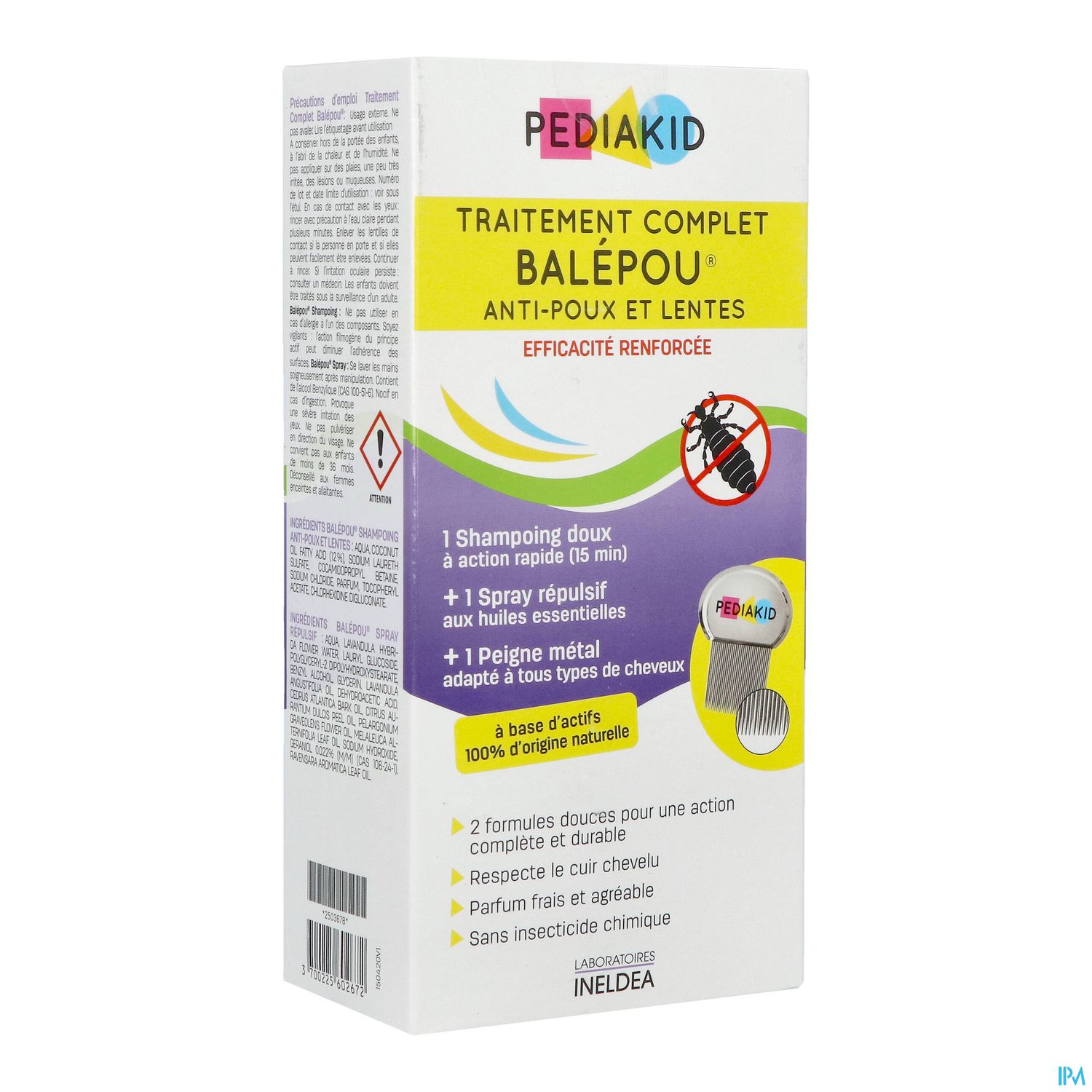 PEDIAKID BALEPOU SH200ML+SPR+PEIGN
