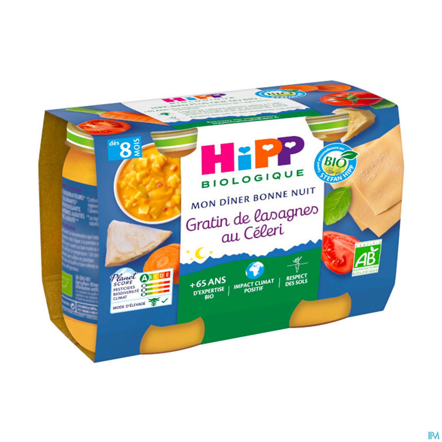 HIPP GRATIN LASAGNE CELERI 190G X2