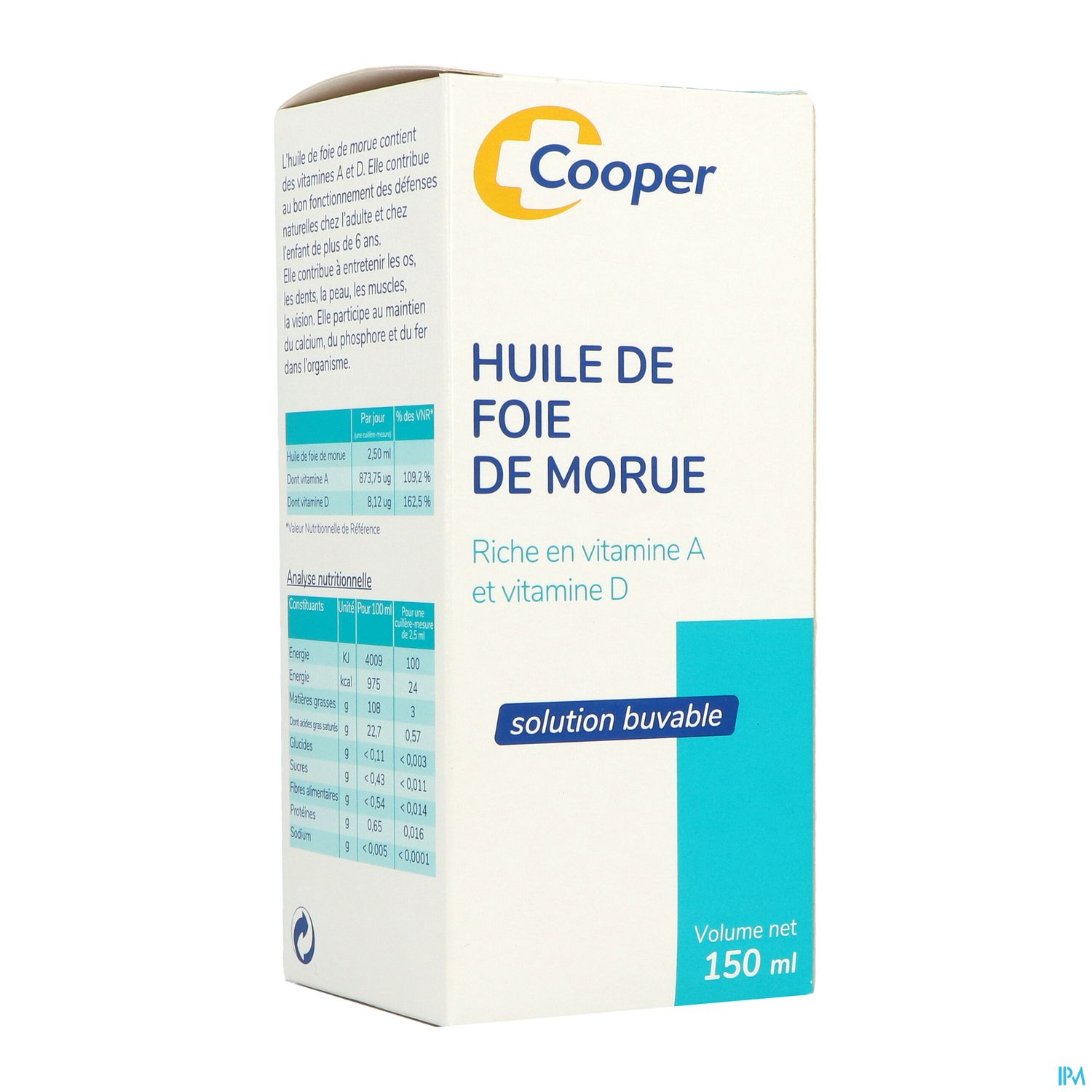 HUILE FOIE DE MORUE COOPER150ML