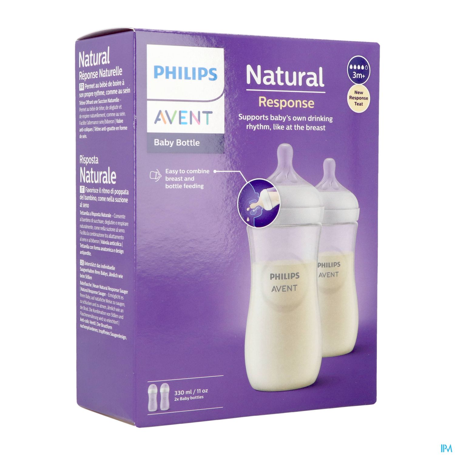 BIB AVENT NAT RESPONSE 330MLX2