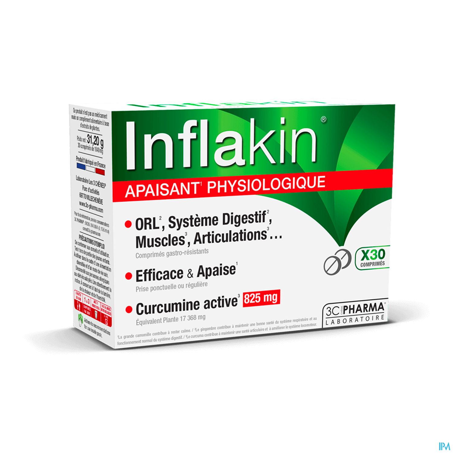 3c Pharma Inflakin Apaisant Physiologique Comprime 30