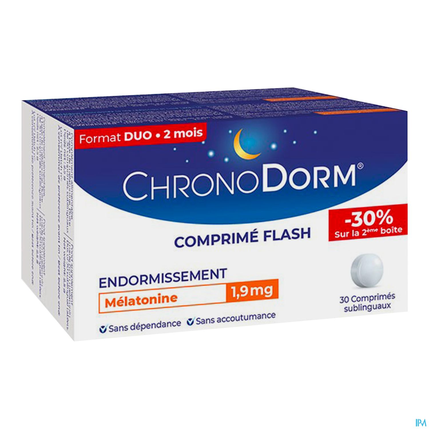 Chronodorm Melatonine Flash 1mg9mg Comprime Sublingual 30 X2