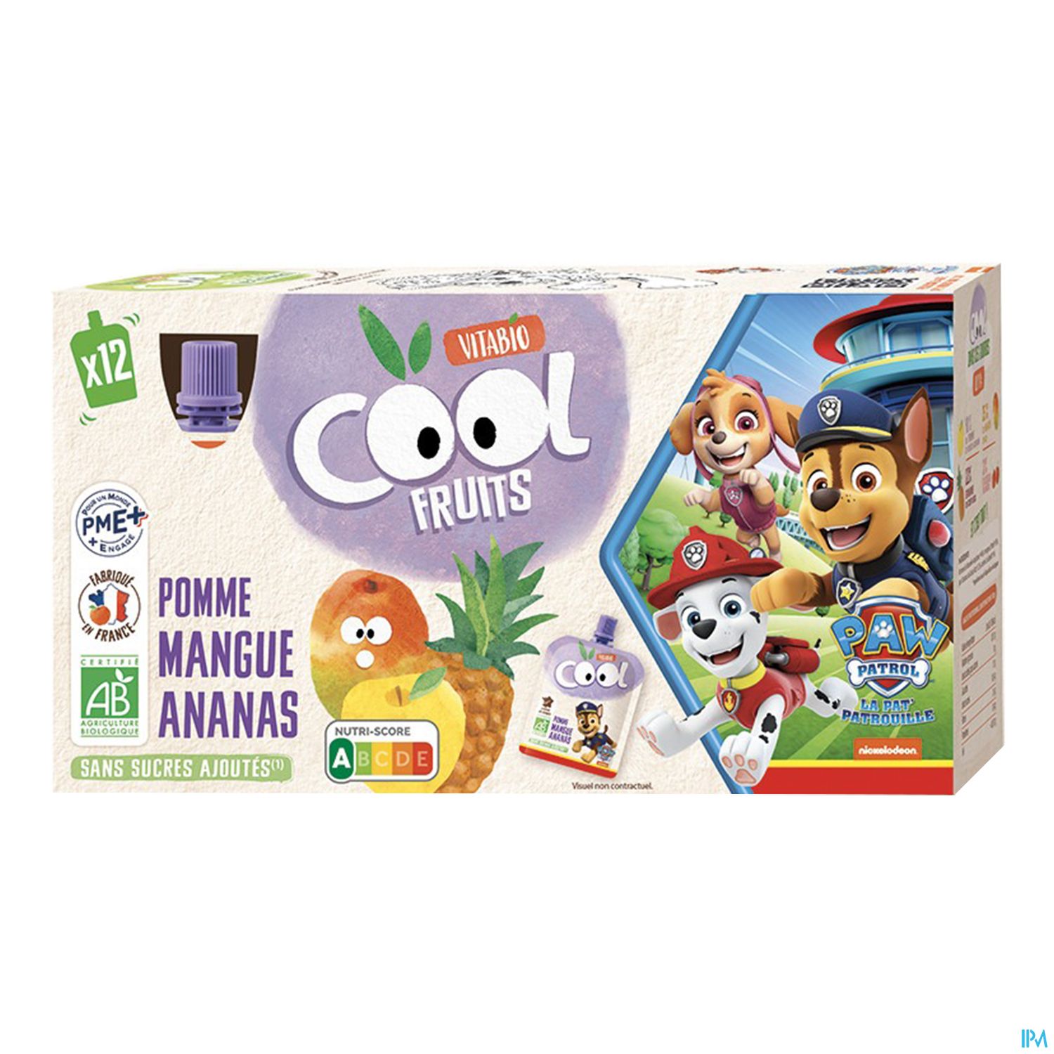 VITABIO COOL POM/MANG/ANANA 12X90G