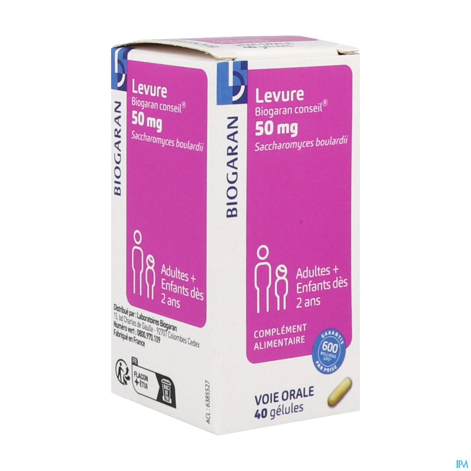 Levure Biogaran Conseil 50mg Gelule 40