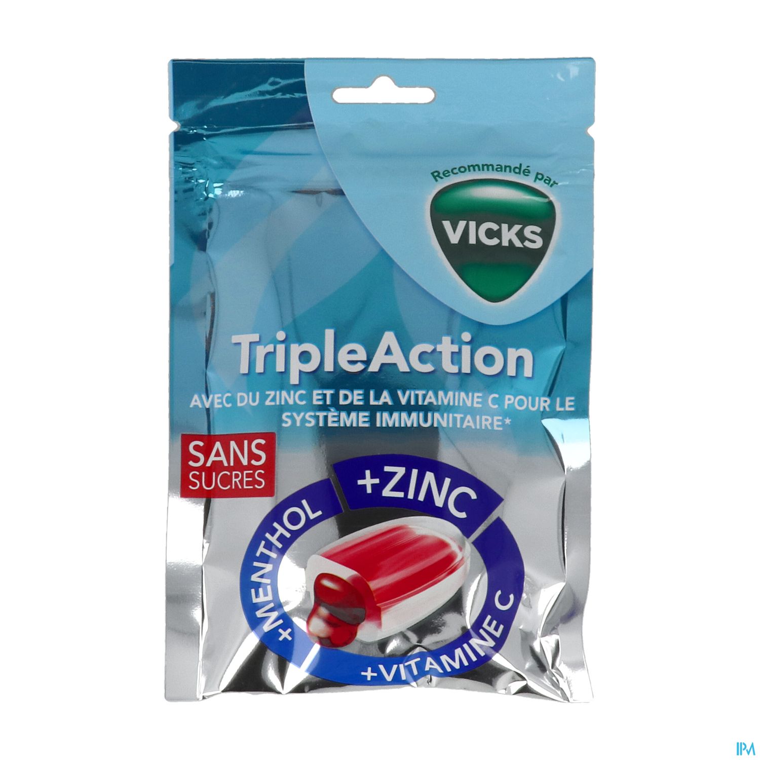 Vicks Bonbon Triple Action Sans Sucre 72g
