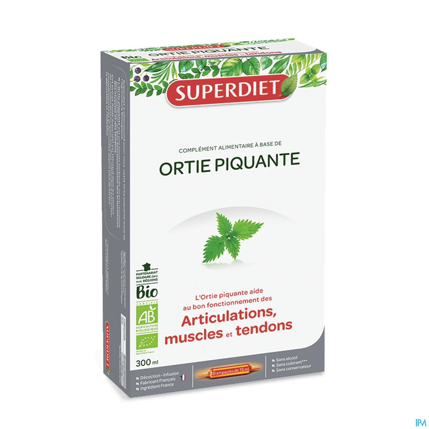 Superdiet Ortie Piquante Bio Ampoule Buvable 15ml 20