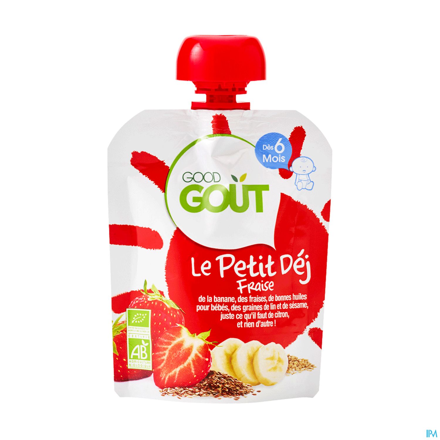 GOODGOUT PETIT DEJ FRAISE 70G