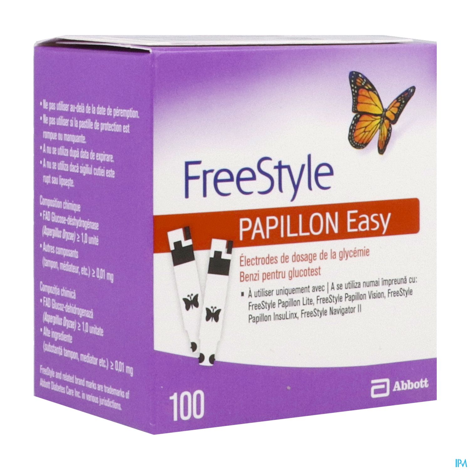 FREESTYLE PAPILLON EASY BANDEL100 — Pharmacie Européenne 24/24 by Nexum