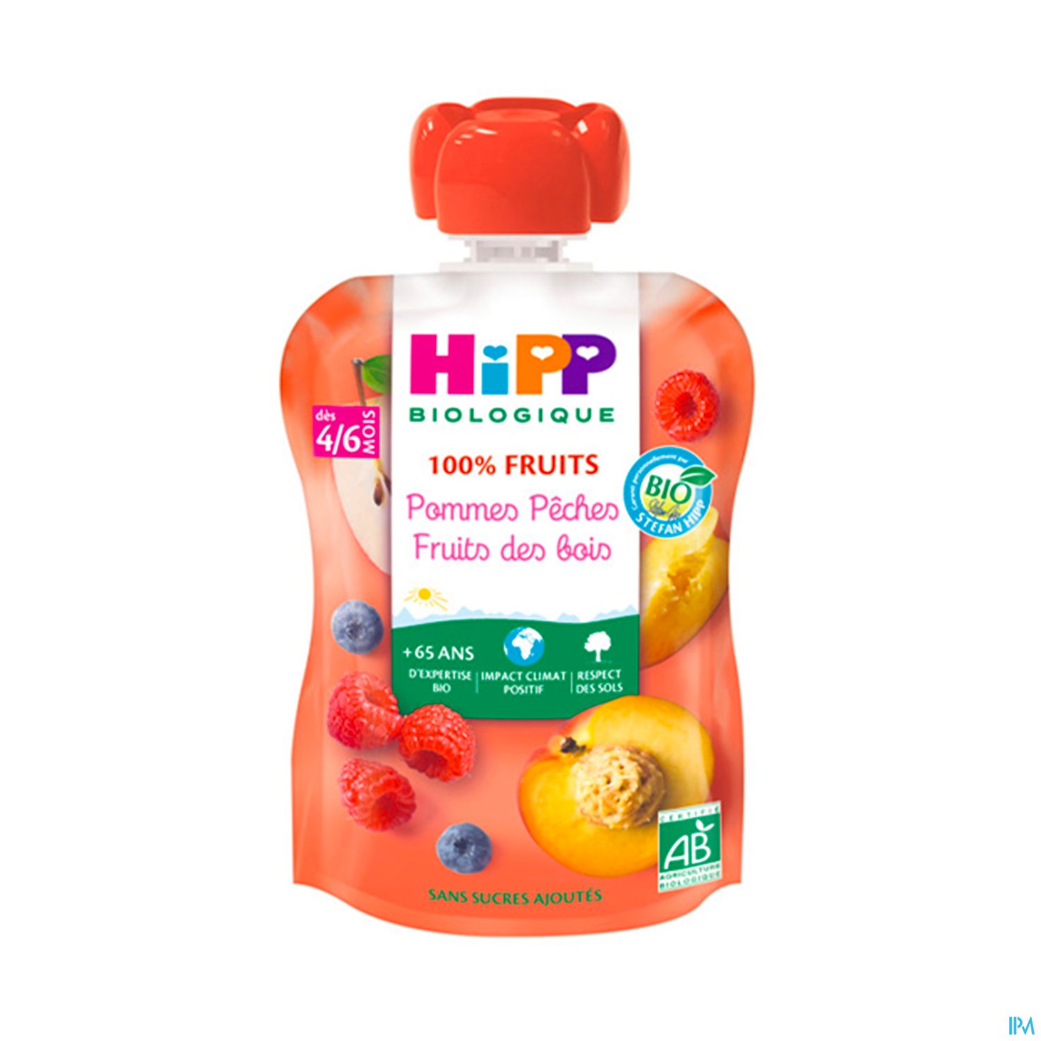 HIPP COMPOTE POM PECH FR GOURD90G
