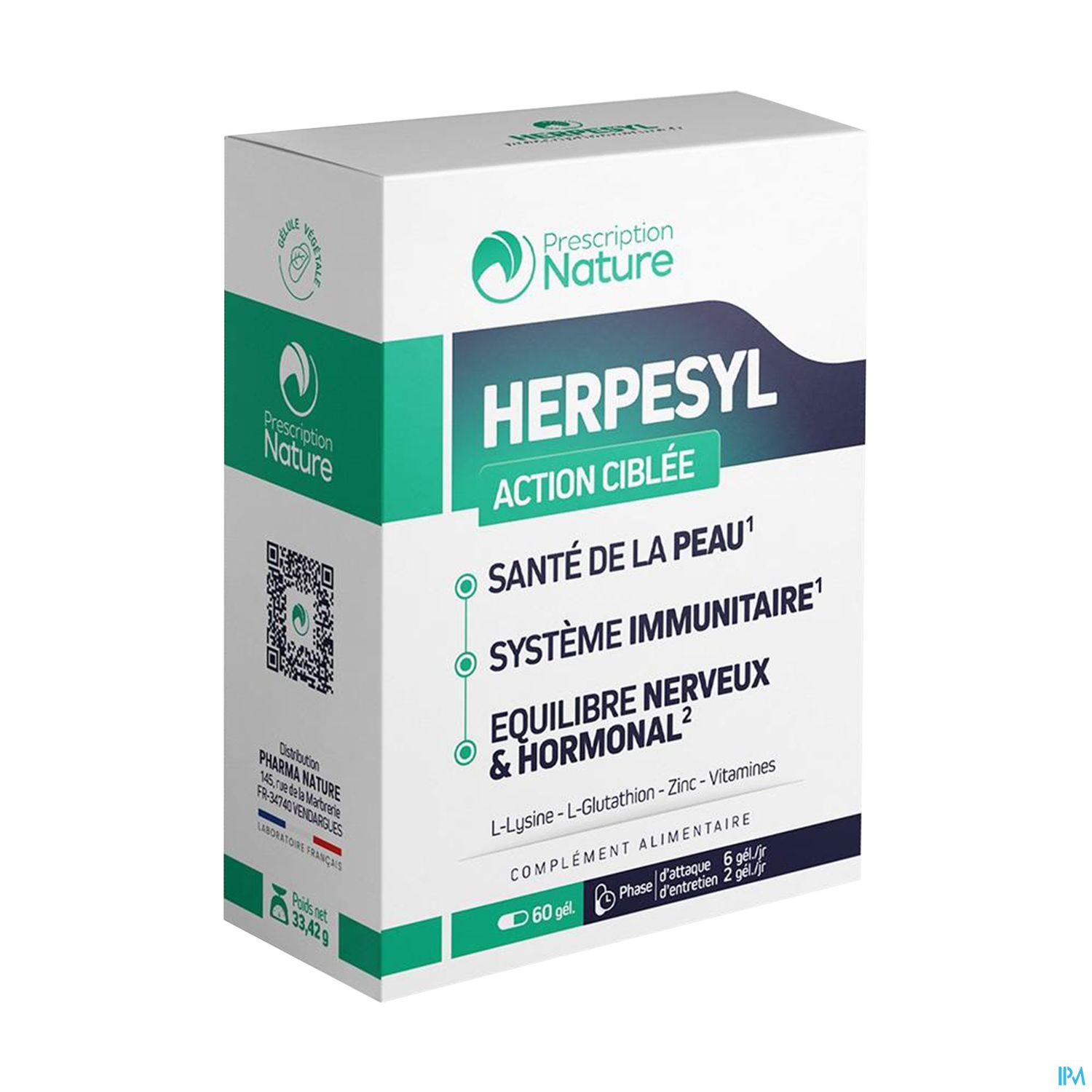 Prescription Nature Herpesyl Gelule 60