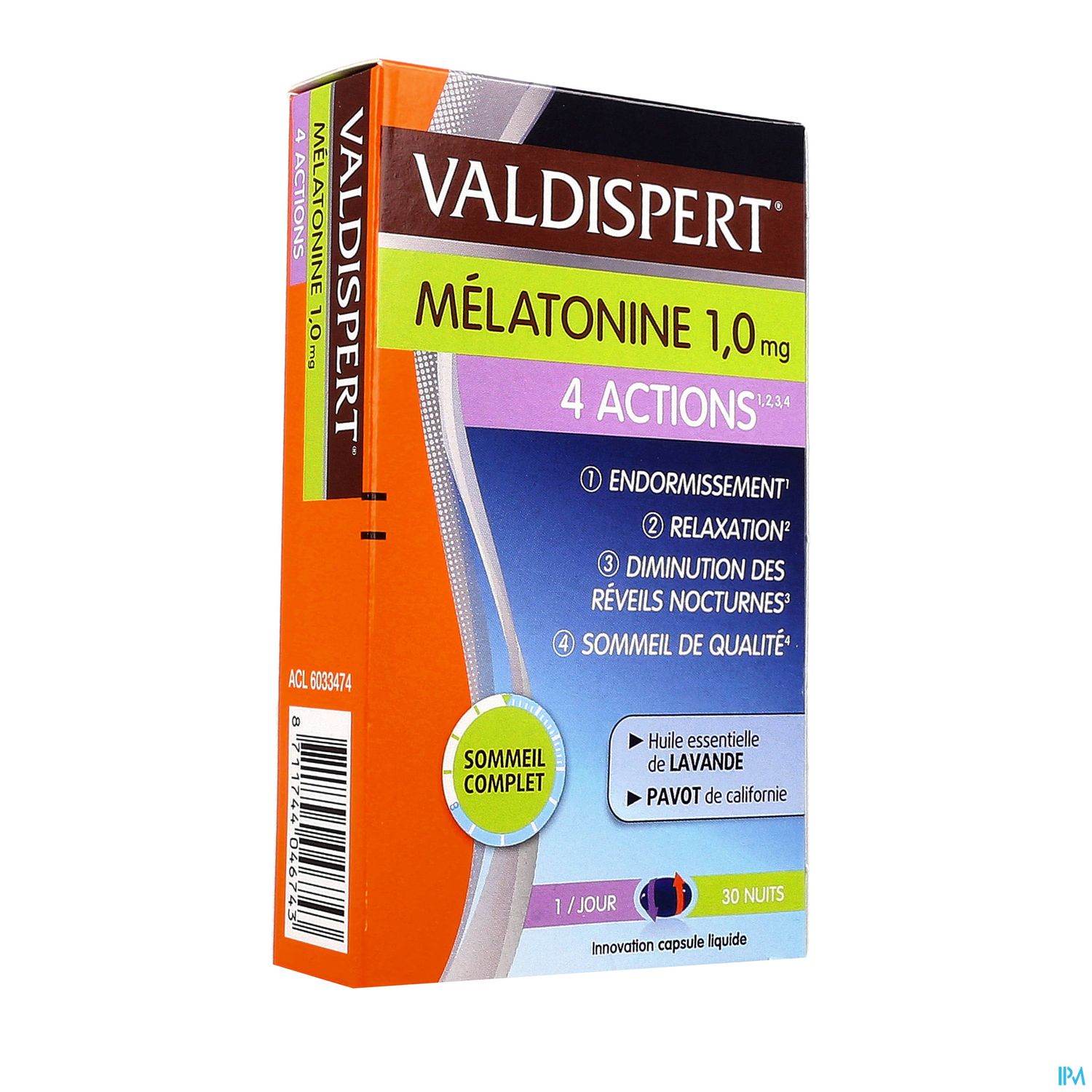 Valdispert Melatonine 1mg 4 Actions Comprime 30