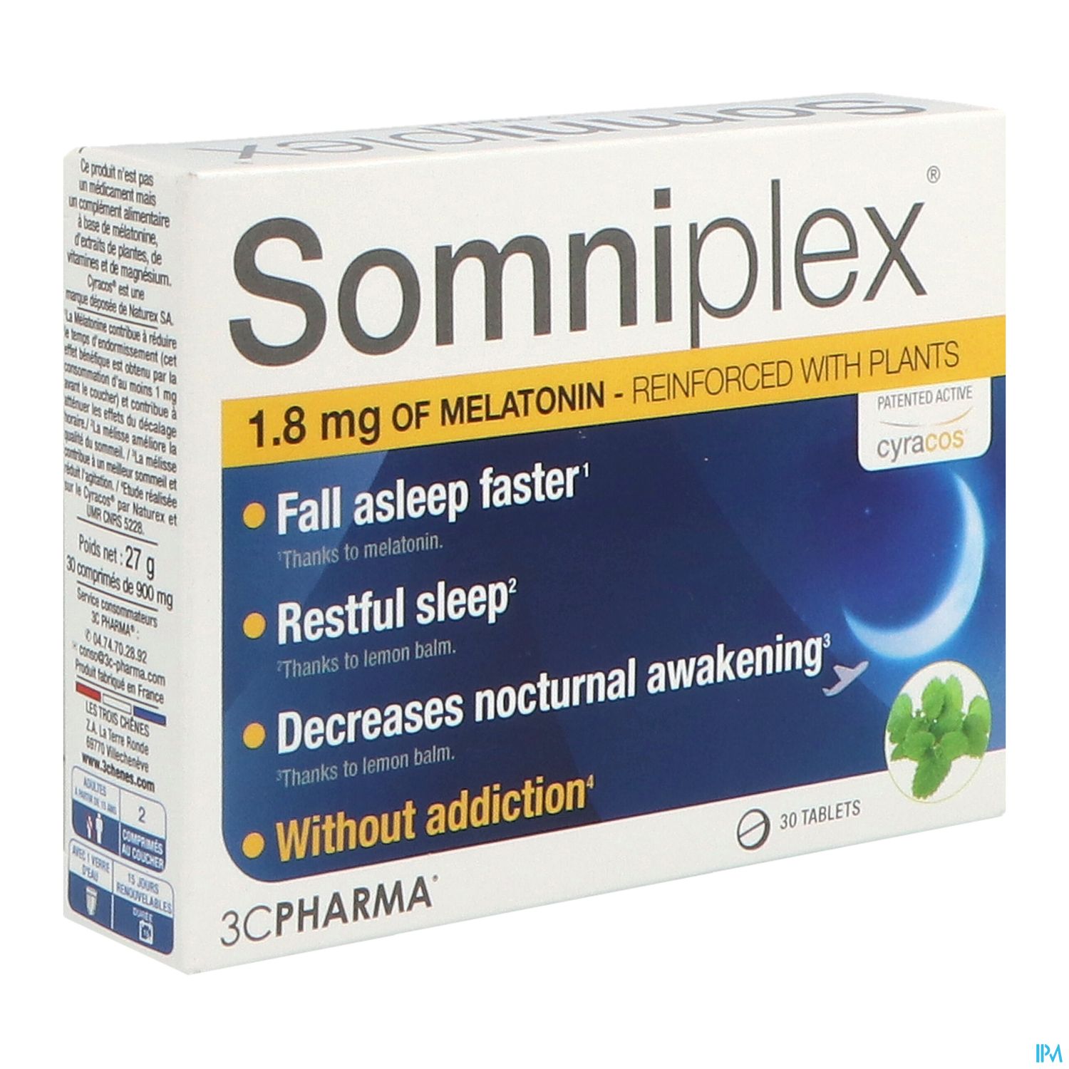 3C PHARMA SOMNIPLEX CPR 30