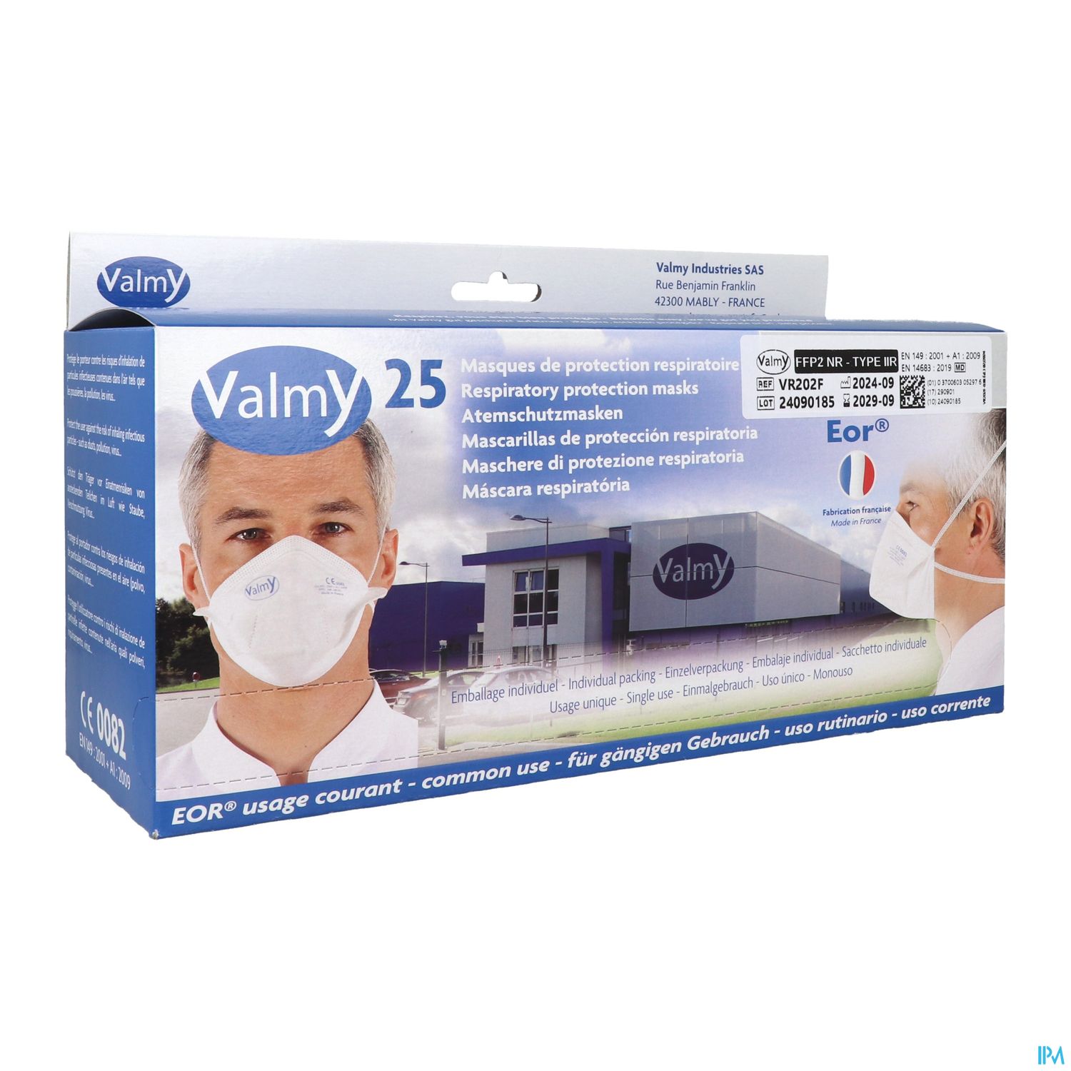 MASQUE FFP2 BOITE DE 25
