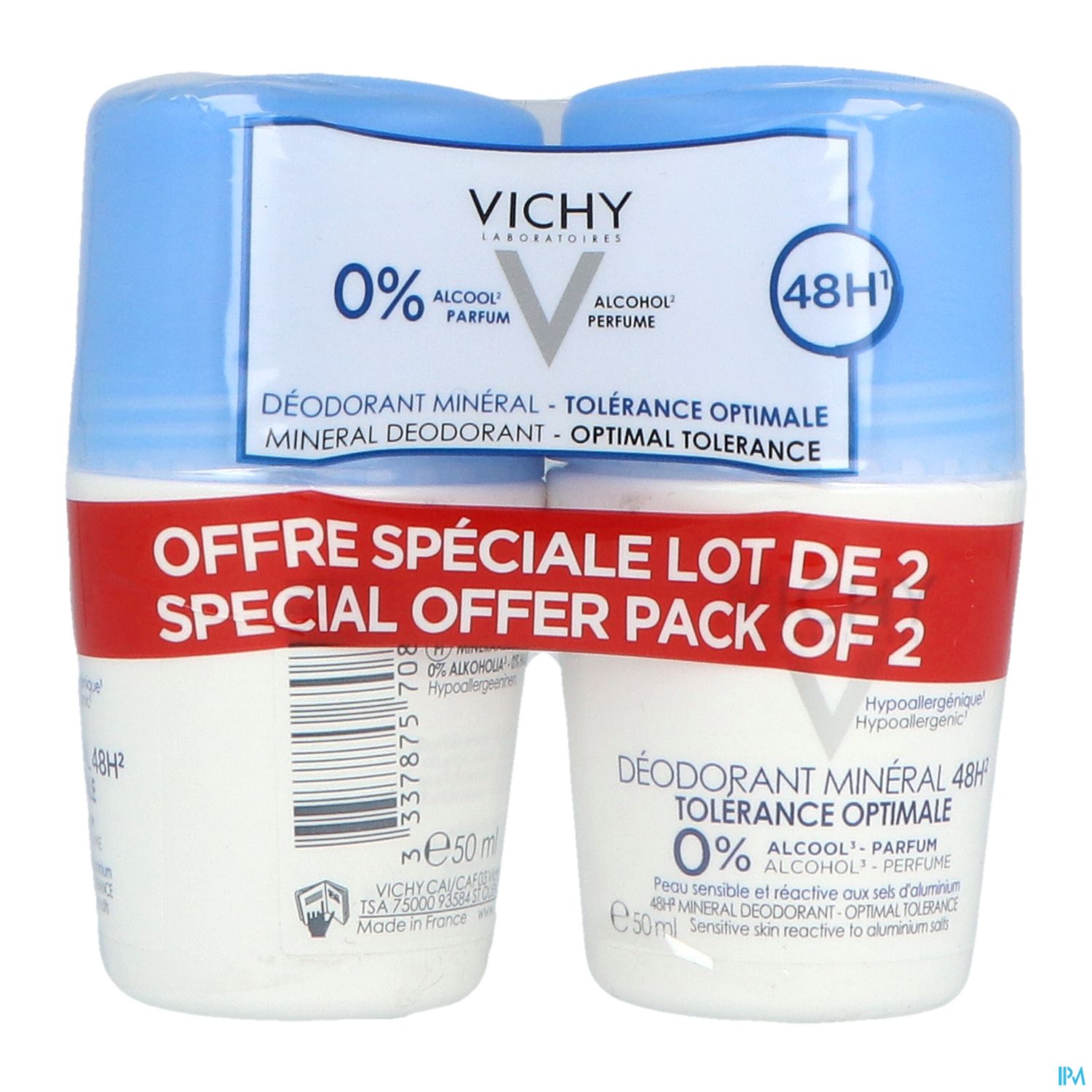 VICHY DEO TOL OPTIM 48H BILL50MLX2