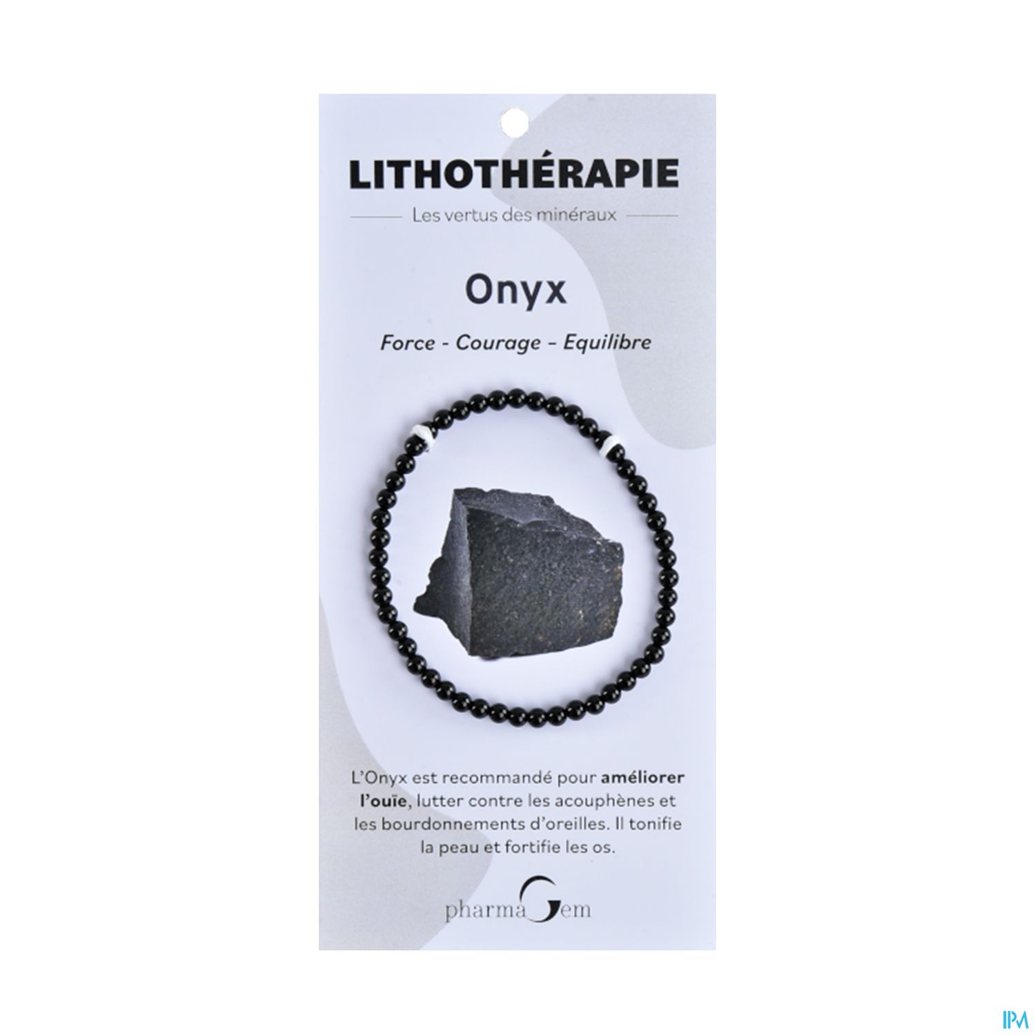 Pharmagem Bracelet Lithotherapie Onyx 4mm