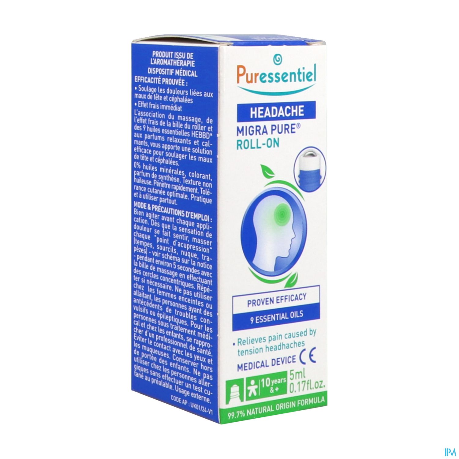 PURESSENTIEL MIGRAPURE ROLLON 5ML