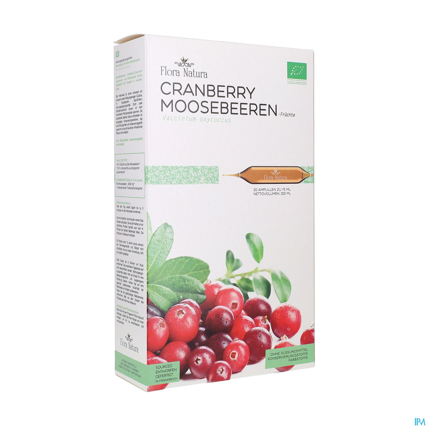 Flora Natura Canneberge Bio Ampoule 15ml 20