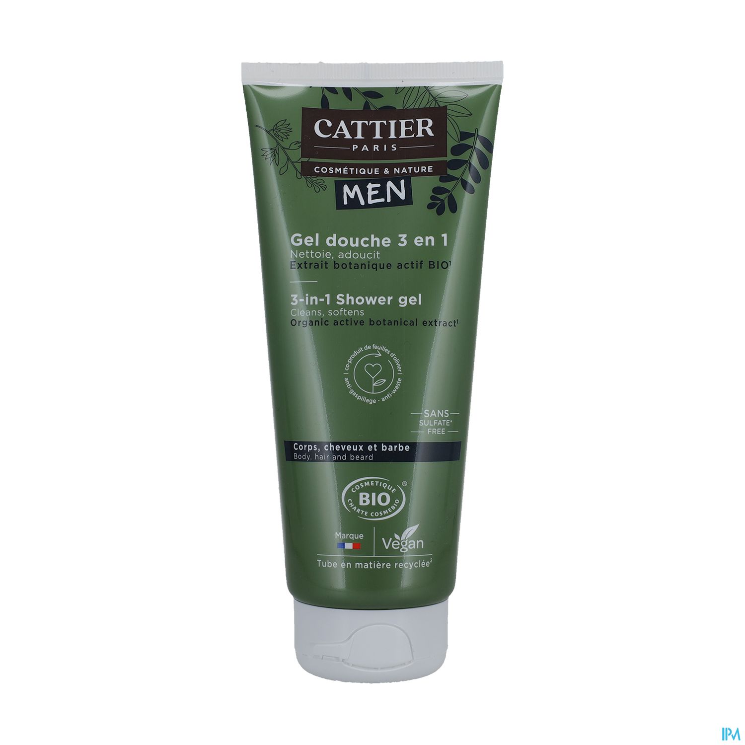 CATTIER MEN GEL DCHE 3EN1 200ML