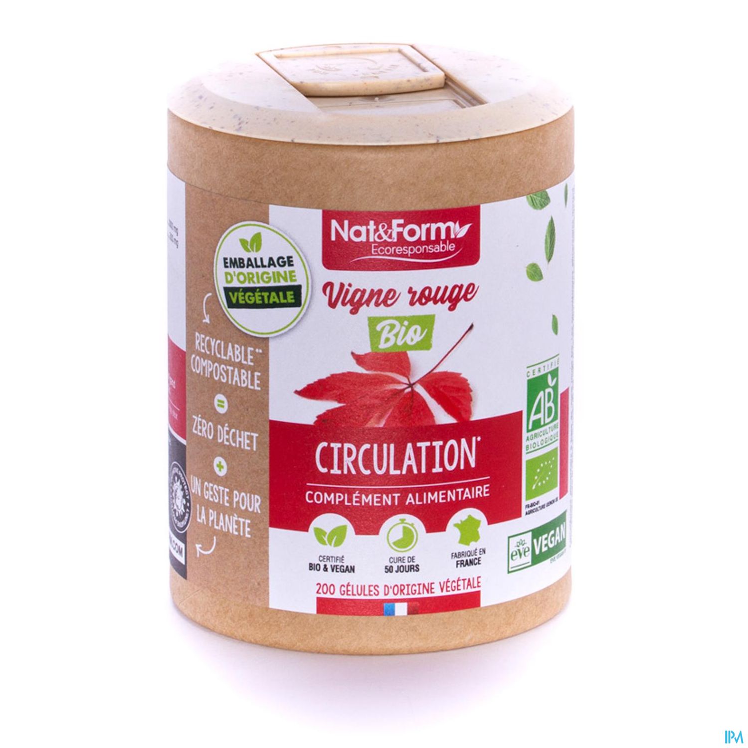 Nat Et Form Ecoresponsable Vigne Rouge Bio Gelule Vegetale 200
