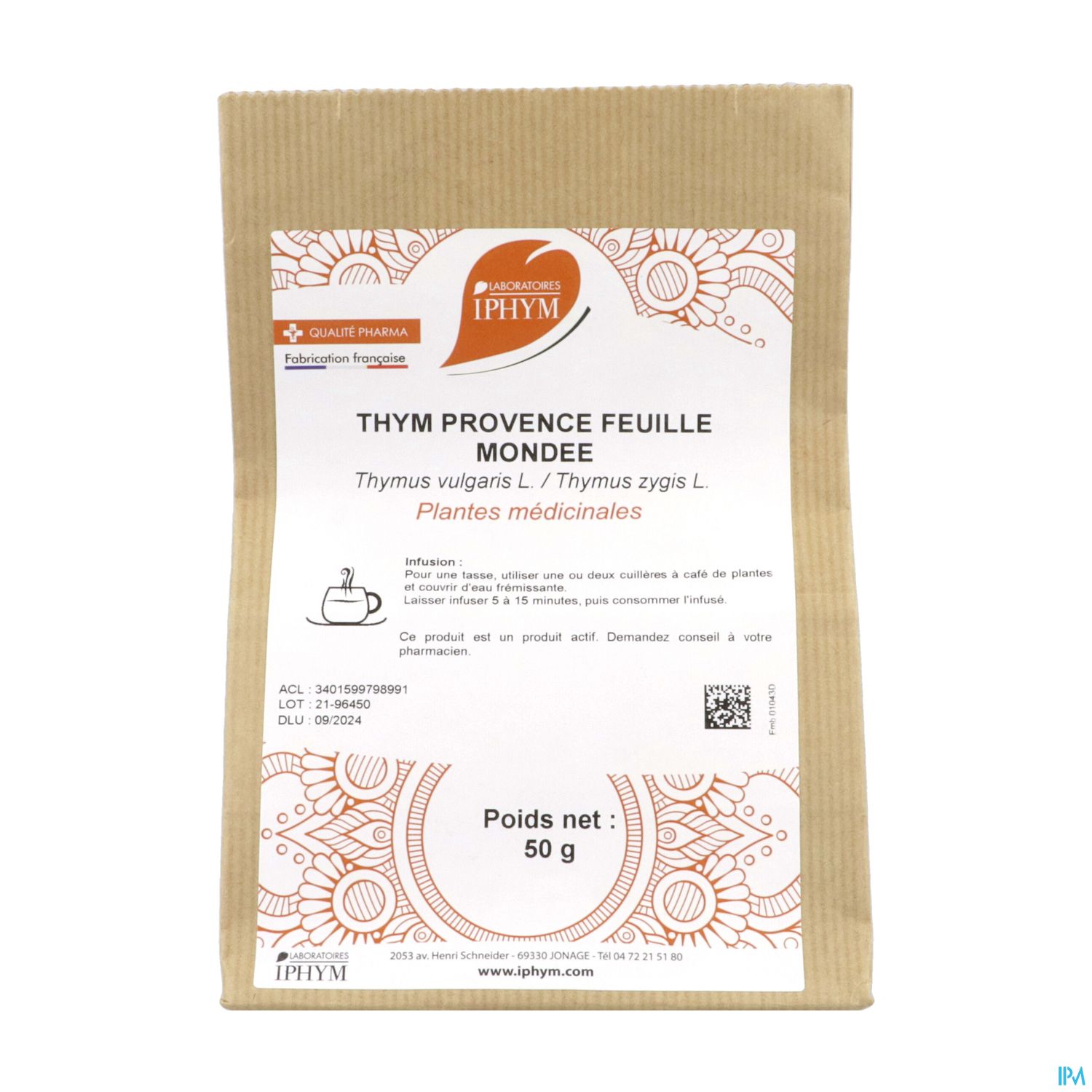 THYM PROV IPHYM FEUIL MONDEE 50G