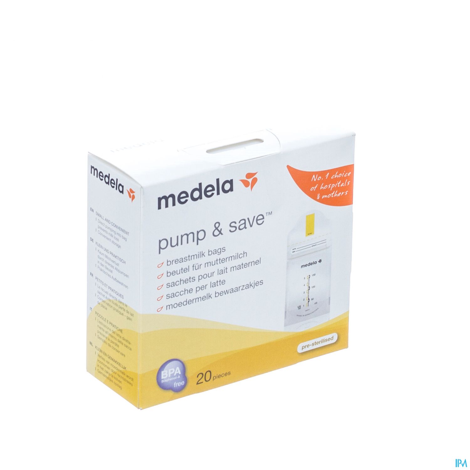 Medela Pump Save Sachet Lait Maternel Zip 20