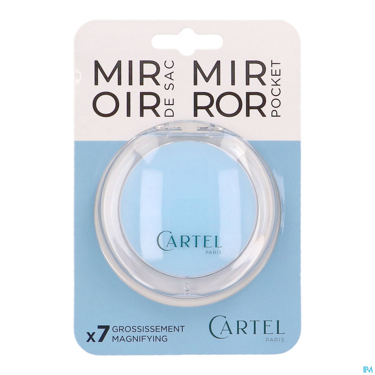 CARTEL MIROIR POCHE ROND BLEU