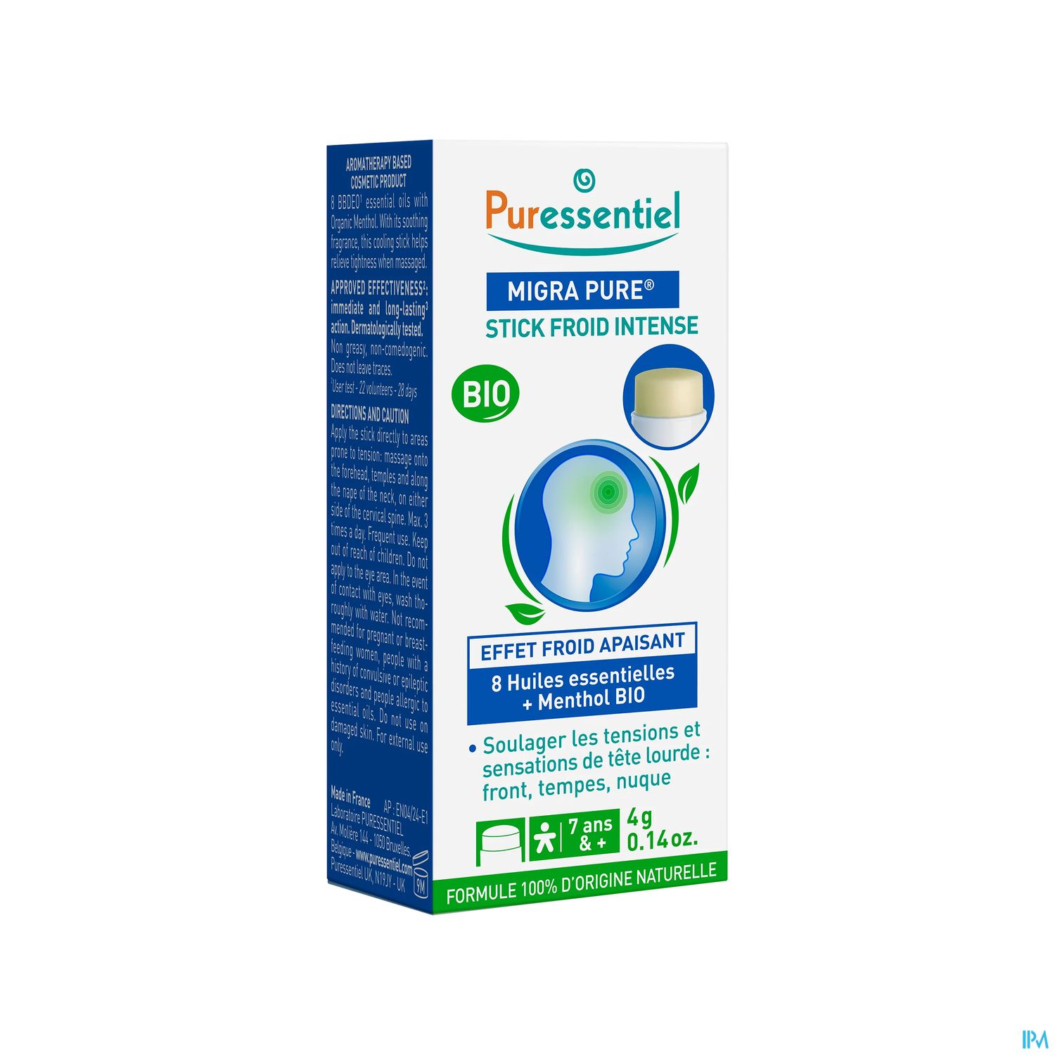 Puressentiel Stick Migra Pure Aux 8he Bio 4g