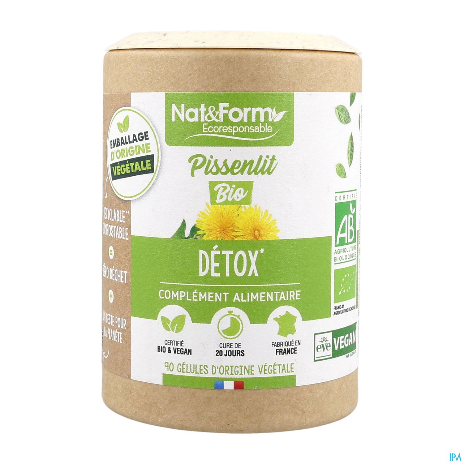 NAT&FORM ECO PISSENLI BIO GELVEG90