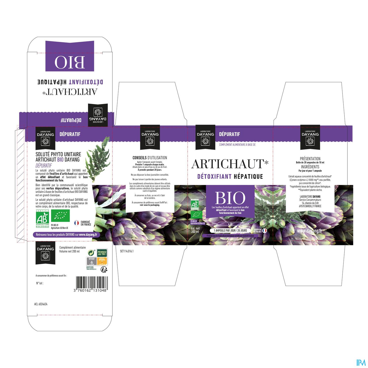 Dayang Artichaut Bio Ampoule 10ml 20