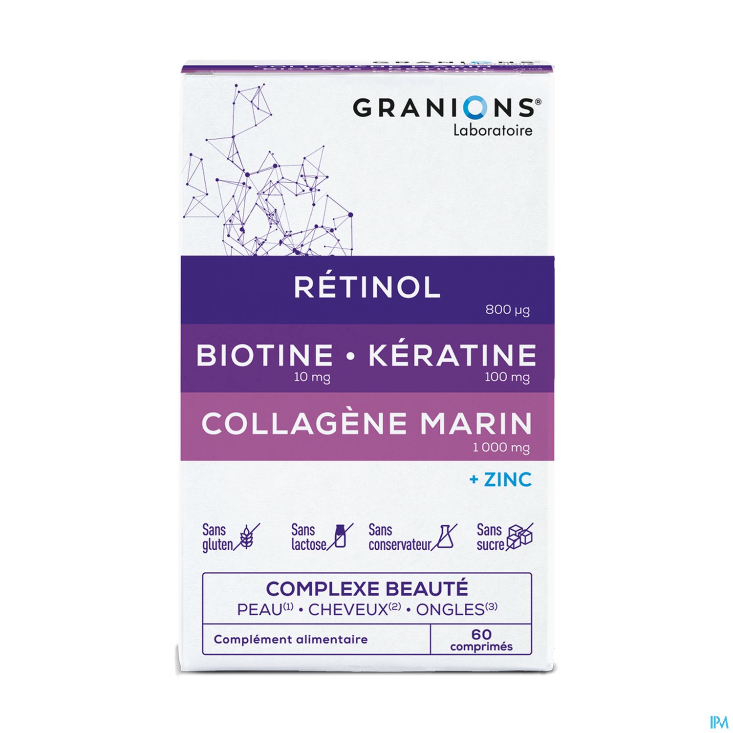 Granions Complexe Beaute Peau Cheveux Ongles Comprime 60