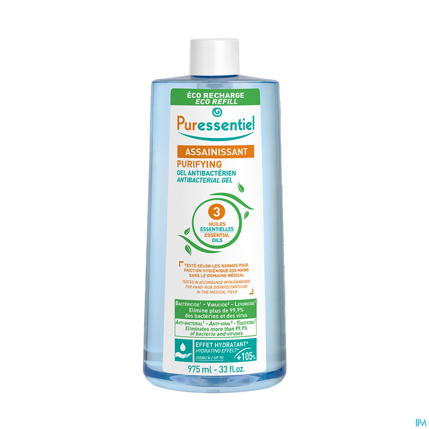 Puressentiel Gel Antibacterien Assainissant Aux 3he Eco Recharge 975ml