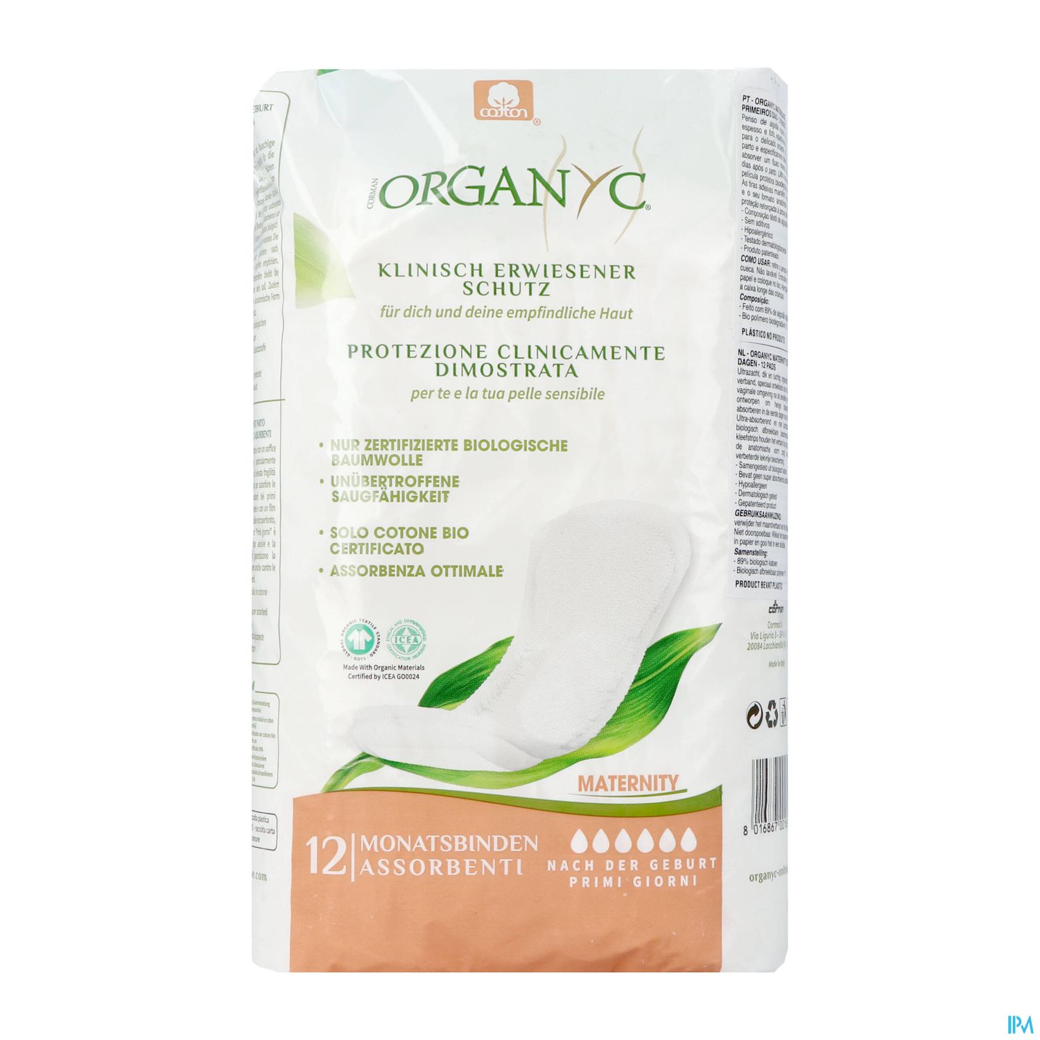 ORGANYC MATERNITY 1ER JOURS 12U