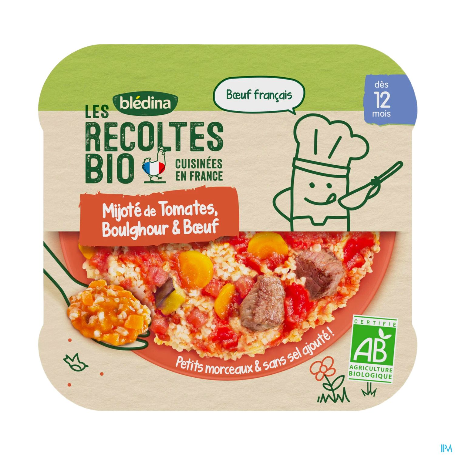 BLEDINA REC BIO TOM/BOUL/BOEUF230G