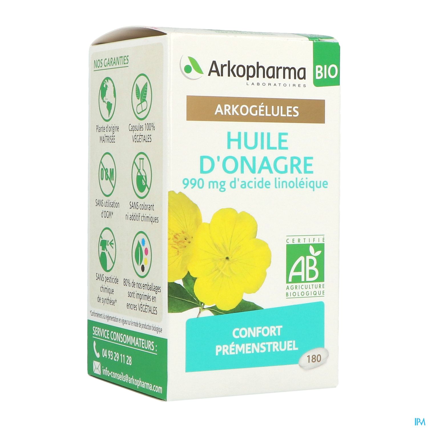 ARKOG HUILE D ONAGRE BIO CAPS 180