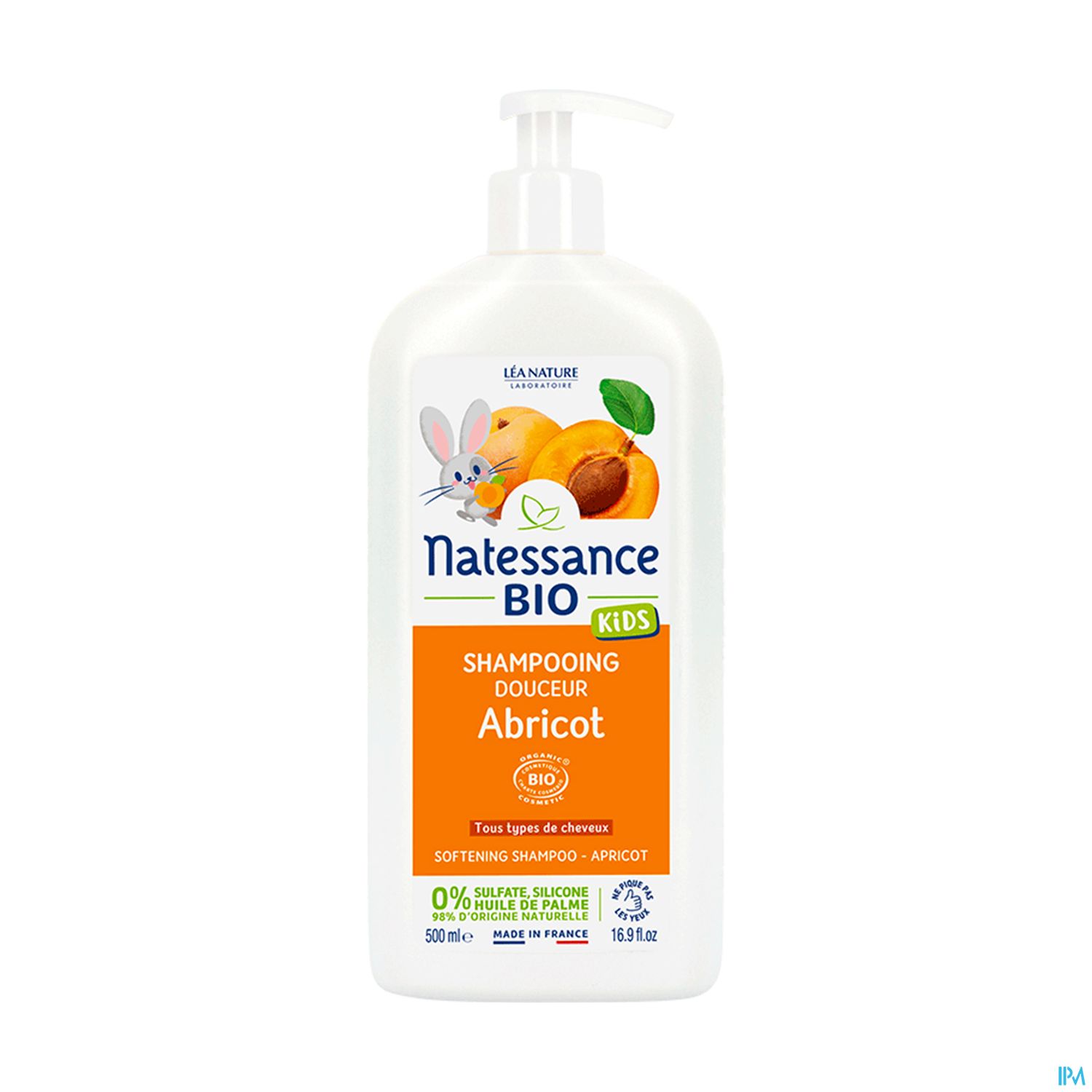 NATESSANCE KIDS SHP ABRICOT 500ML