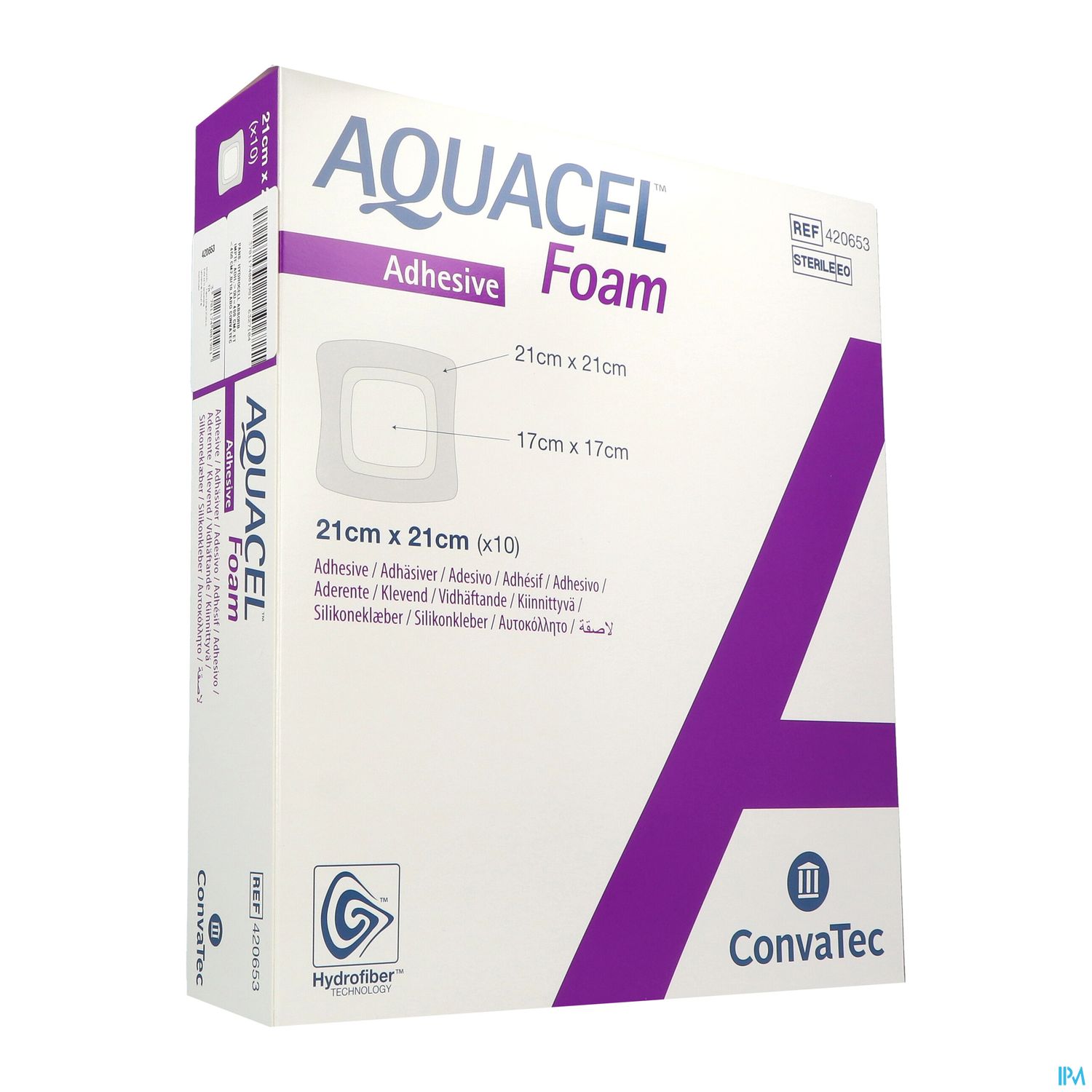 AQUACEL FOAM ADH 21X21CM 10