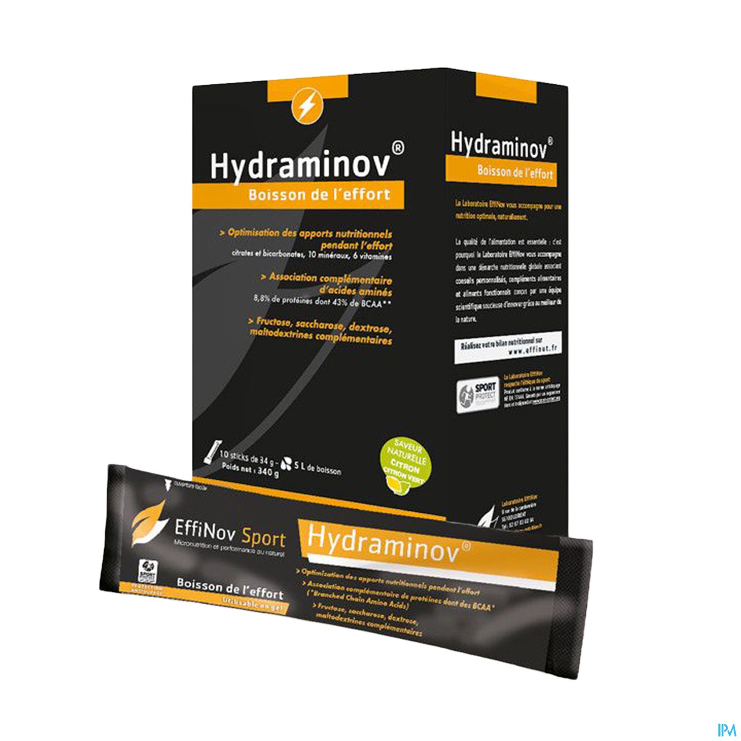 Effinov Hydraminov Boisson Effort Citron Vert Stick 10