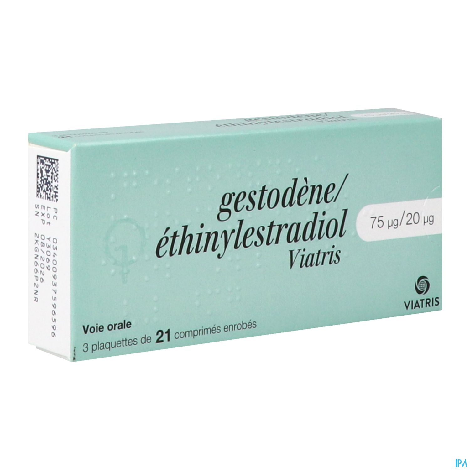 Gestodene Ethinylestradiol Viatris 75mcg/20mcg Comprime 21 X3
