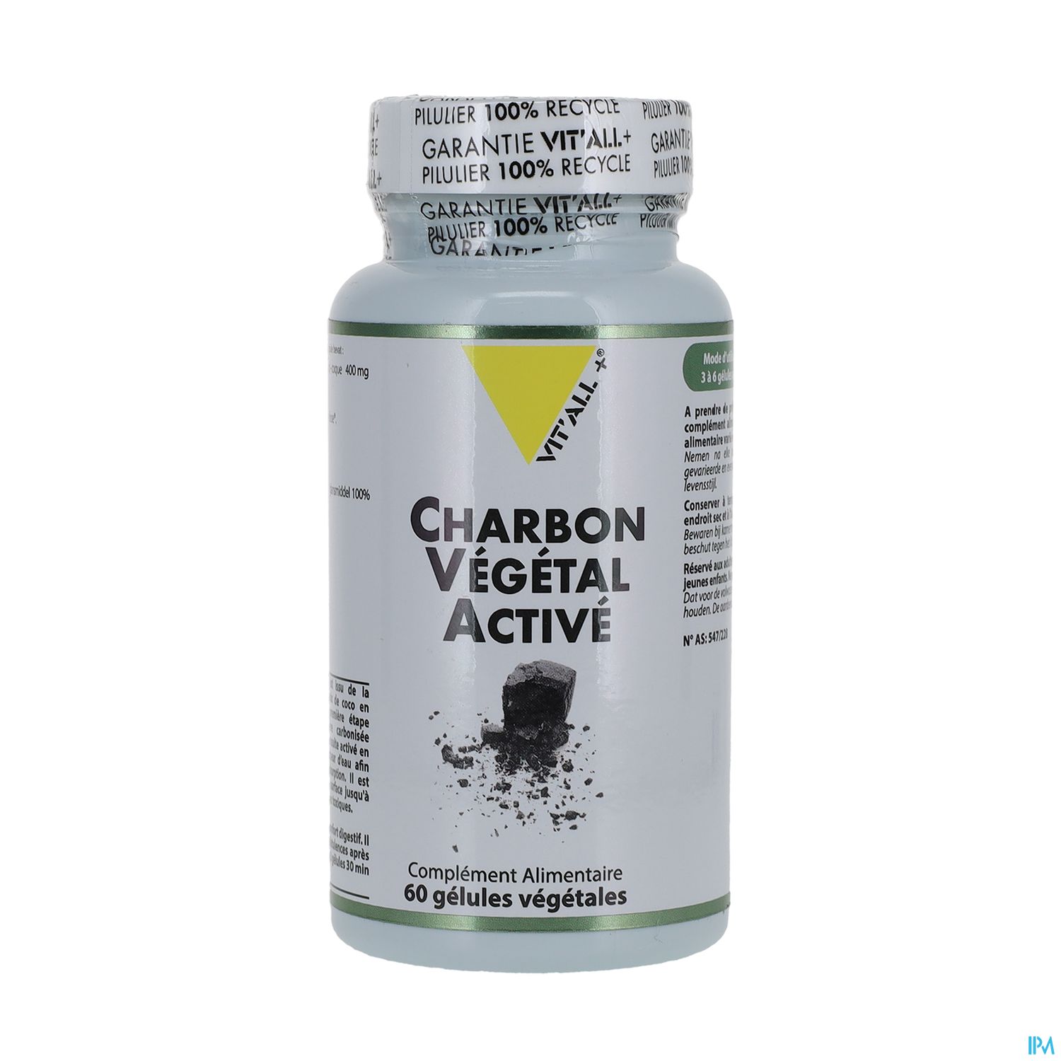 VIT ALL+ CHARBON VEG 400MG GELUL60