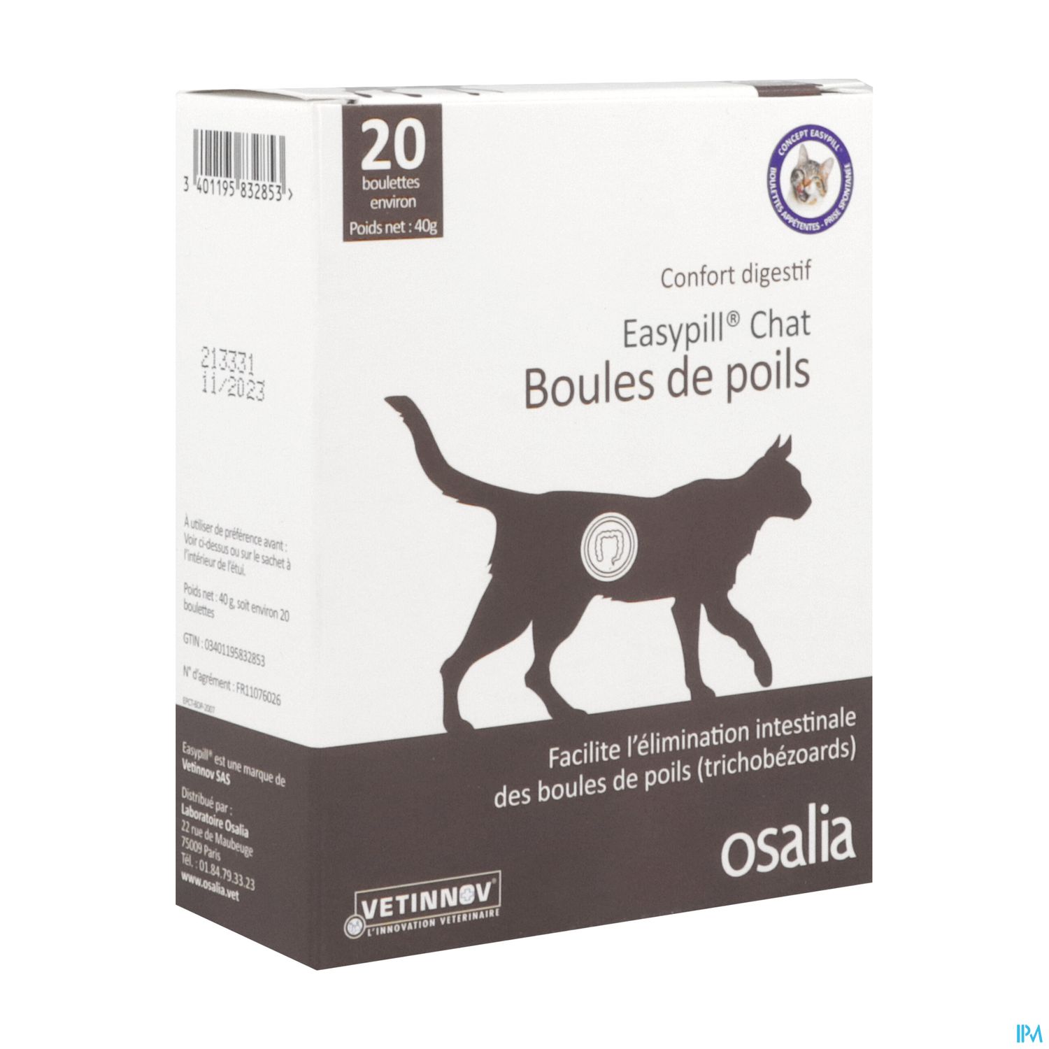 Easypill Boulette Chat Poils 20