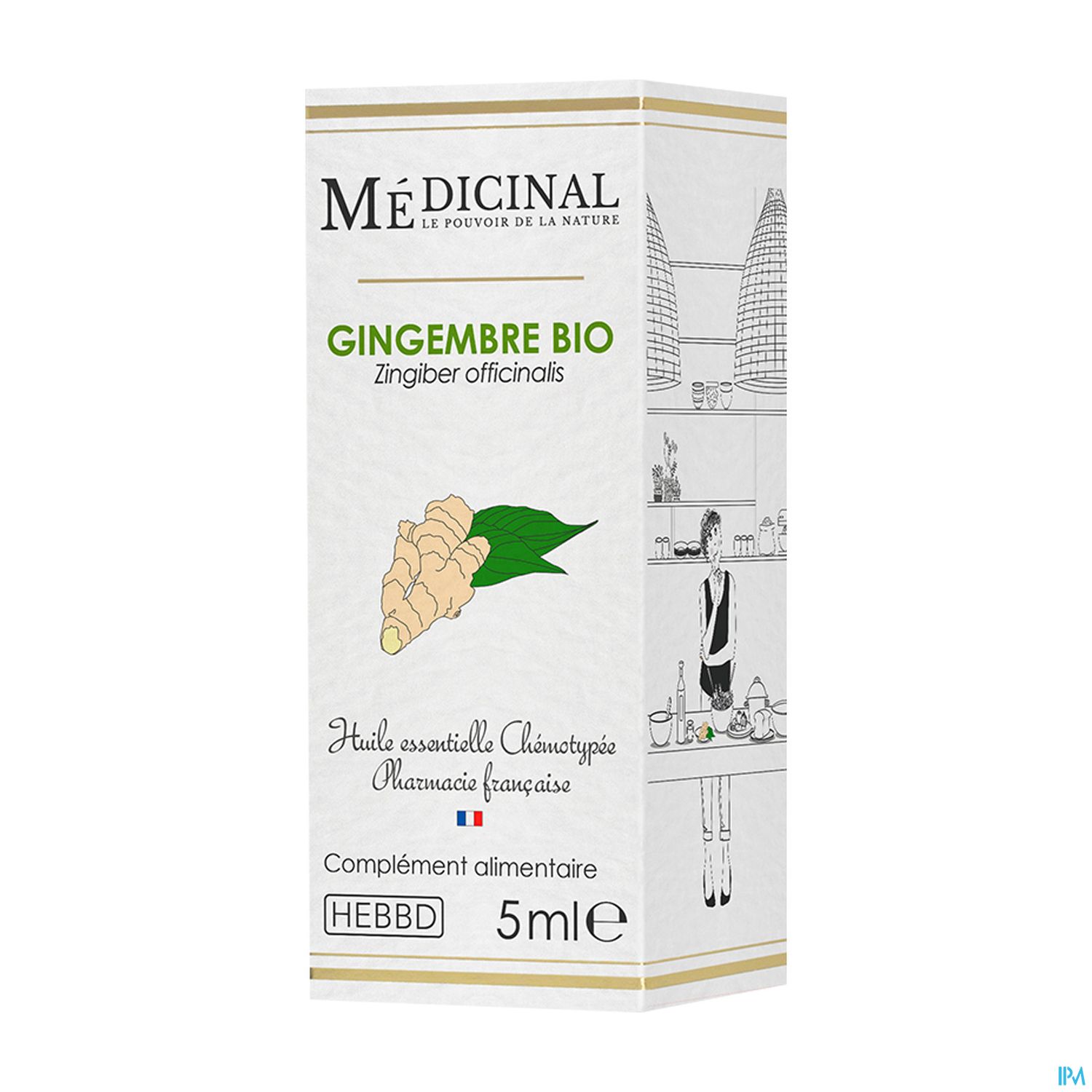 Medicinal Huile Essentielle Gingembre Bio 5ml