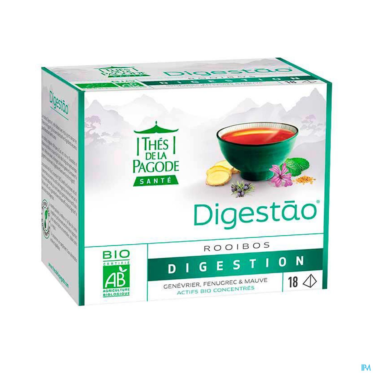 Thes De La Pagode Rooibos Digestao Bio Infusette 18