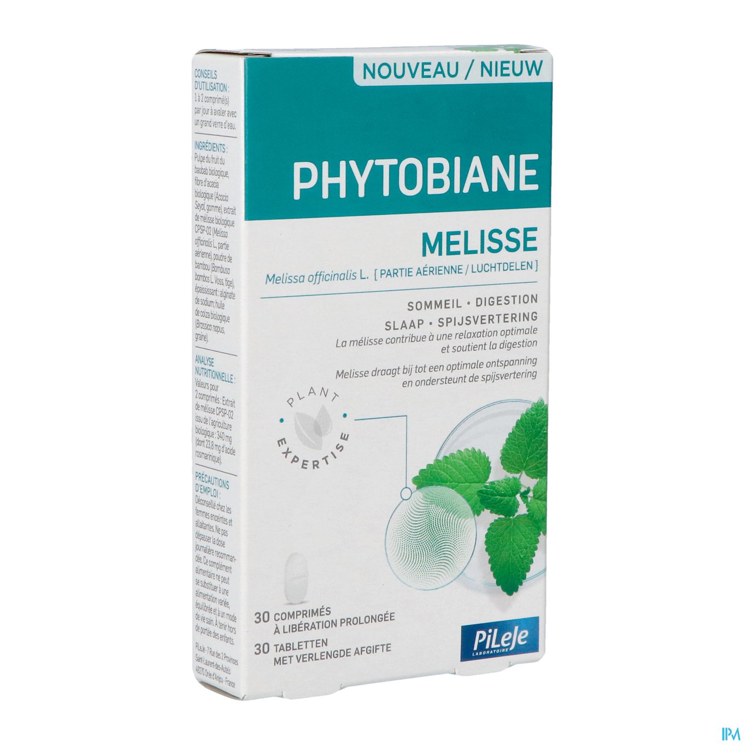 Pileje Phytobiane Melisse Comprime Liberation Prolongee 30