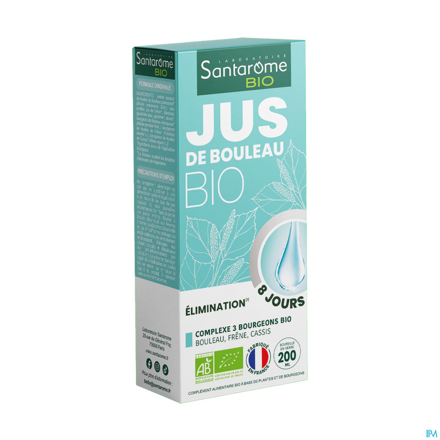 SANTAROME BIO JUS BOULEAU 200ML