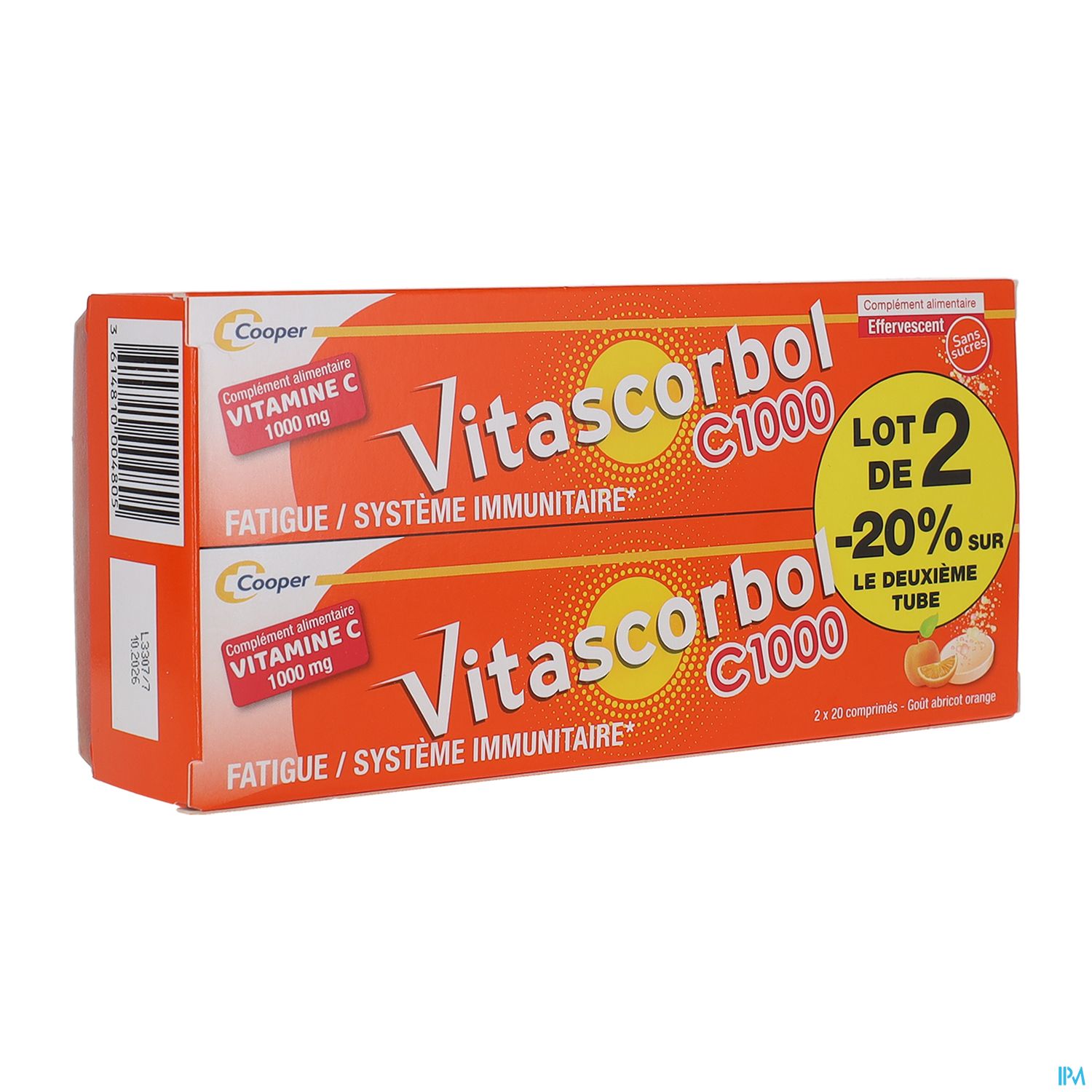 Cooper Vitascorbol C1000 Comprime Effervescent 20 X2