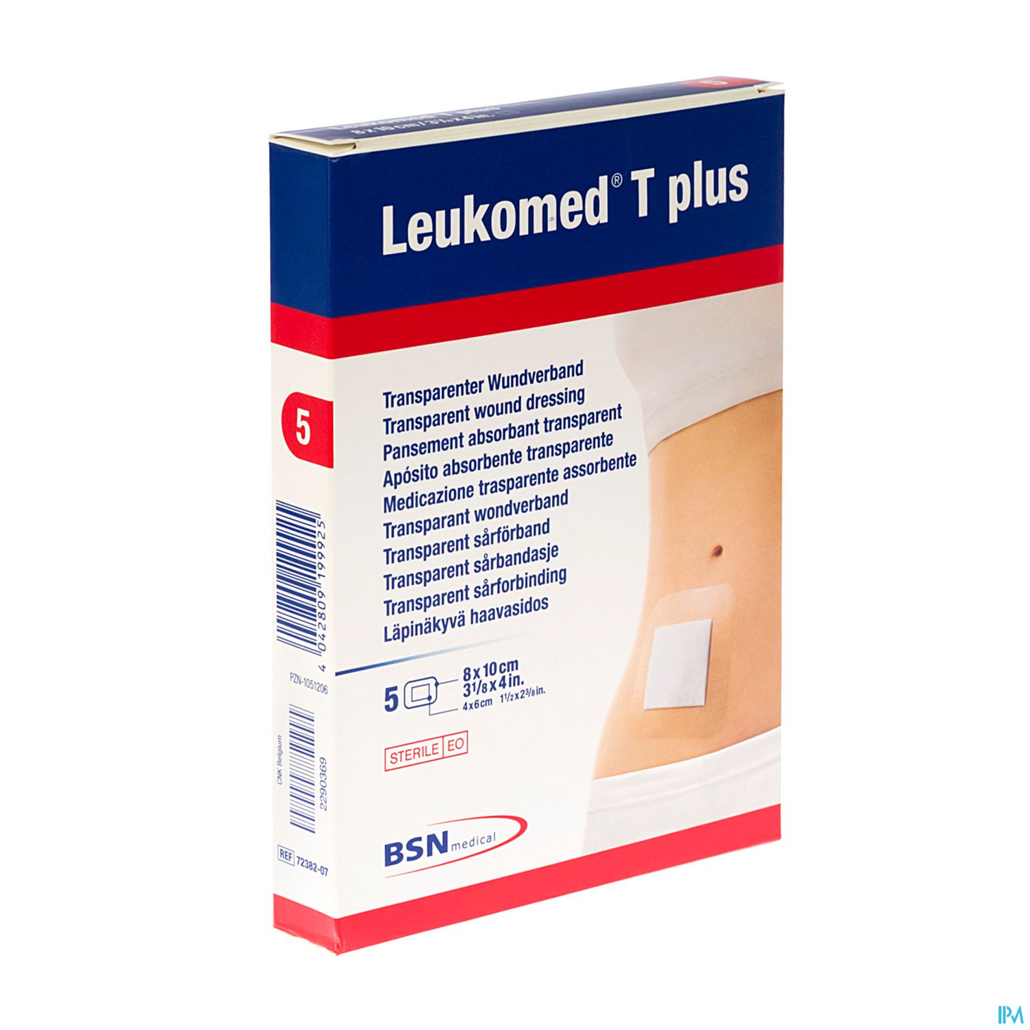 LEUKOMED T PLUS Pans adh 8x10cm B/5