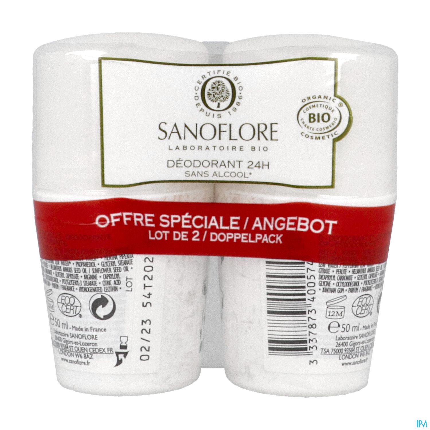 SANOFLORE DEOD FLORA 50MLX2
