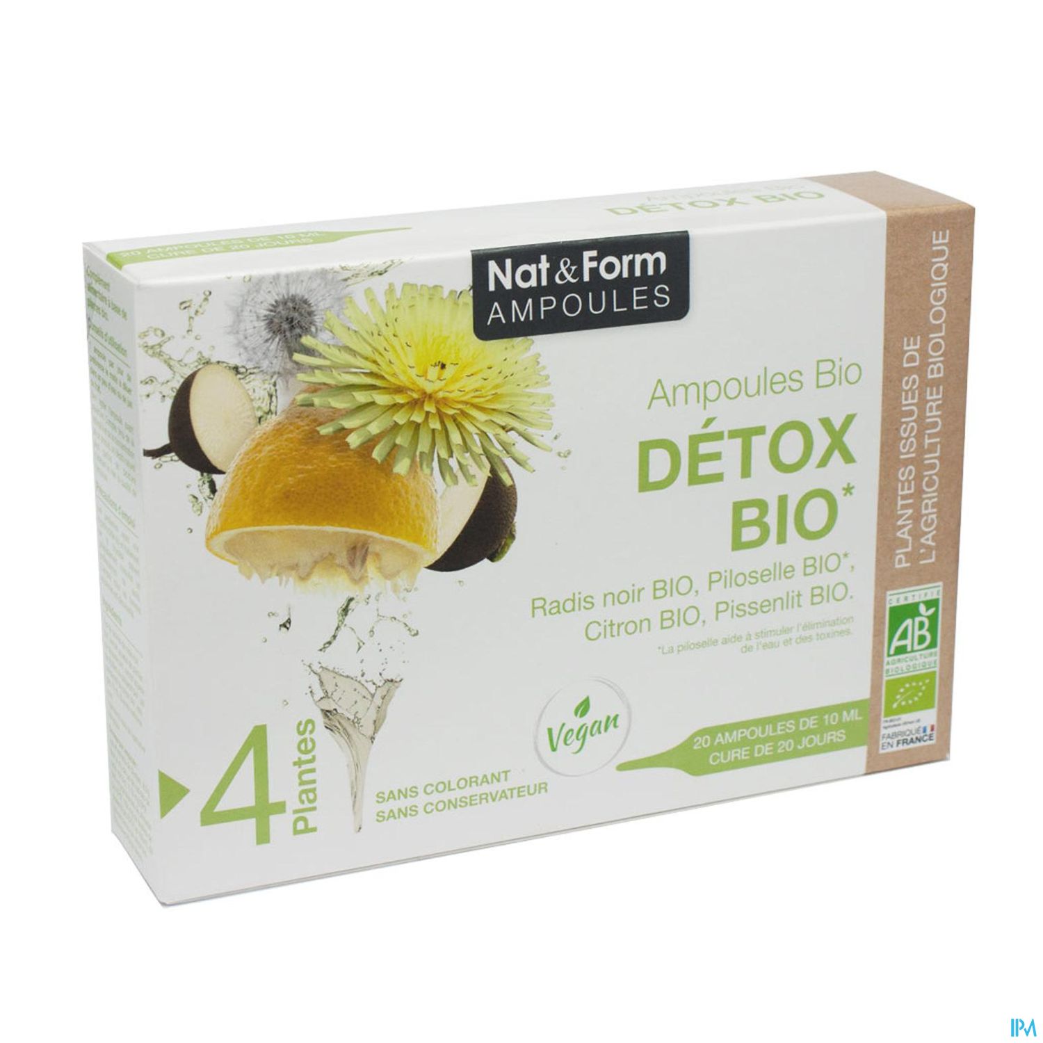 Nat Et Form Ampoule Detox Bio 10ml 20