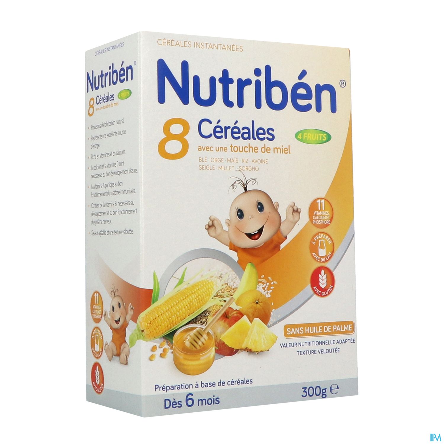 NUTRIBEN 8 CER MIEL 4FRUIT 300G